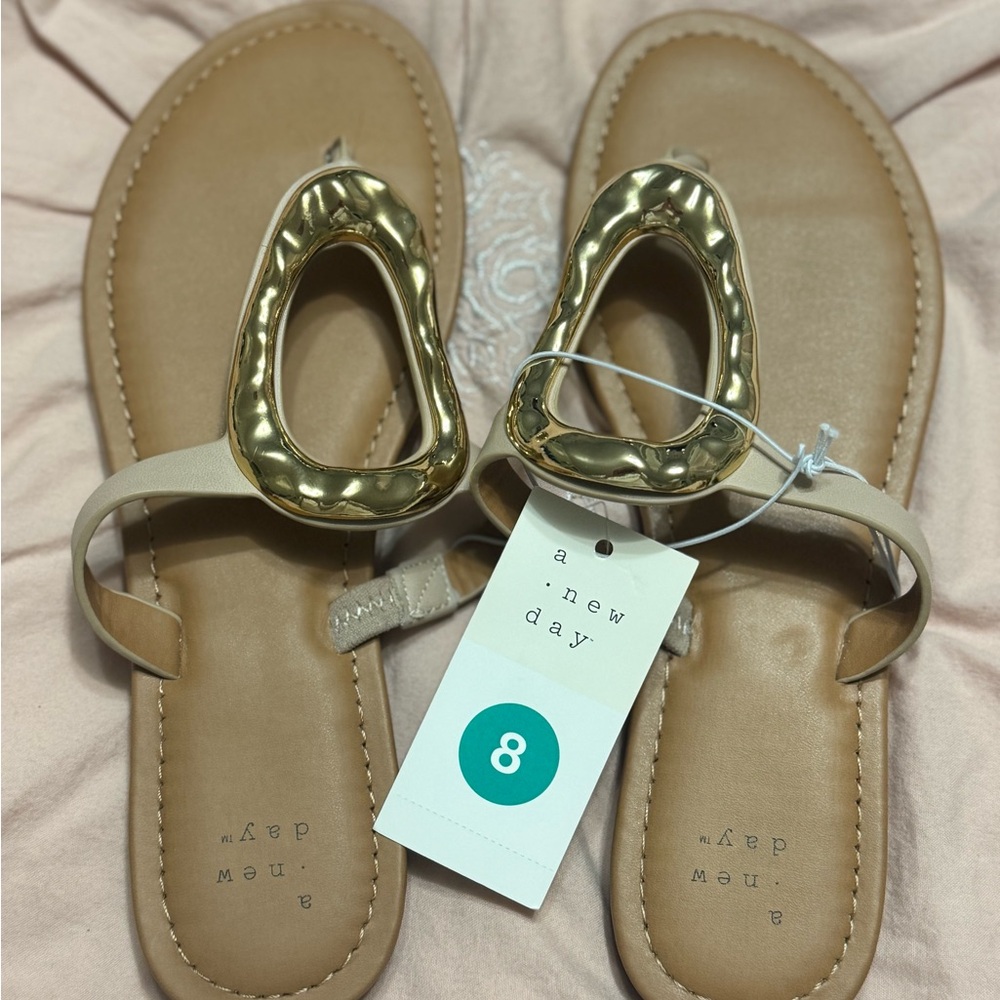 COPY - A New Day Gold and Tan Sandals